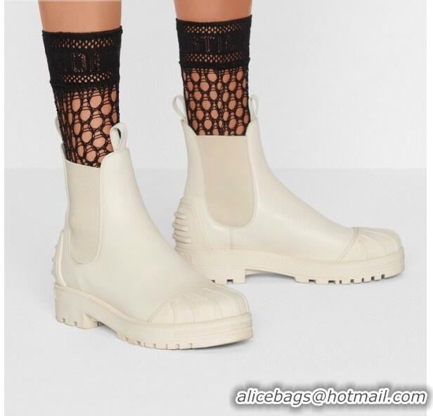 Good Quality Dior Iron Calfskin Short Boots 91046 White 2020