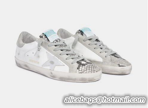 Top Grade Golden Goose GGDB White Super-Star Sneakers With Snake-print Insert GGBD22