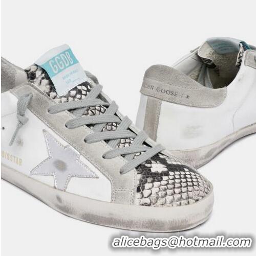 Top Grade Golden Goose GGDB White Super-Star Sneakers With Snake-print Insert GGBD22