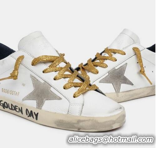 Discount Golden Goose GGDB Super-Star Sneakers With Handwritten Have a Golden Day Lettering GGBD24