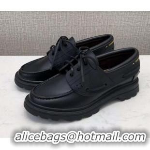 New Stylish Dior Walker Boat Lace-up Loafers 92436 Black 2020