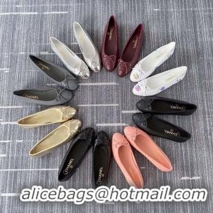 New Fashion Chanel Best Calfskin Leather Ballerinas G02820