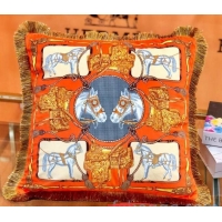 Famous Faux Hermes Horse Throw Pillow 45x45cm H2082409 2020