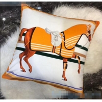 Good Taste Hermes Throw Pillow 60x60cm H2082427 White 2020