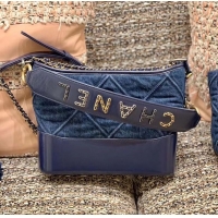 Good Quality Chanel Gabrielle Small Denim Hobo Bag AS0865 Blue