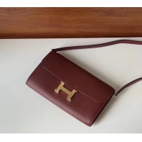 Sophisticated Hermes Constance to go mini Bag H4088 Burgundy