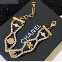 Unique Style Chanel Pearl Wide Bracelet AB2928 2019