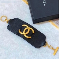 Classic Specials Chanel CC Leather Bracelet AB3353 Black 2020