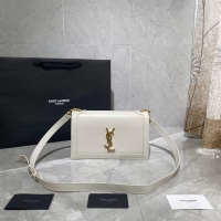 Grade Yves Saint Laurent Calfskin Leather Shoulder Bag Y635627 White