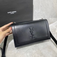 Top Design Yves Saint Laurent Calfskin Leather Shoulder Bag Y635627-1 black