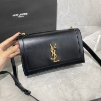 Good Quality Yves Saint Laurent Calfskin Leather Shoulder Bag Y635627-2 black