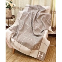 Perfect Herems Wool & Cashmere Avalon III Throw Blanket 70762 Light Grey 2020