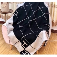 Affordable Price Herems Wool & Cashmere Avalon III Throw Blanket 70762 Bllack 2020