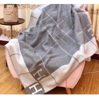 Good Product Herems Wool & Cashmere Avalon III Throw Blanket 70762 Light Grey 2020