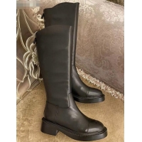 Fashion Cheap Chanel Calfskin CC Zip High Boots C2937 Black 2020