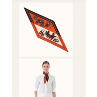 Well Crafted Hermes Silk Losange Scarf H2081082 Orange 2020