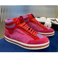 Best Price Chanel Chain Charm High-top Sneakers C0939 Pink 2020