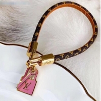 Promotional Louis Vuitton Monogram Canvas Love Lock Bracelet LV0518 2019