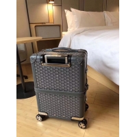 High Quality Goyard Original Trolley Travel Luggage In 20 inch G44009 Dark Grey