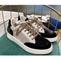 New Arrivals Chanel Velvet Sneakers G36295 Gray/Black 2020