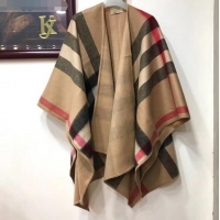 Purchase Burberry Cashmere Wool Check Double Cape 92529 Coffee