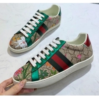 Best Quality Gucci GG Flora Ace Sneakers 603172 Green 2020