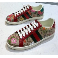 Shop Cheap Gucci GG Flora Ace Sneakers 603172 Red 2020