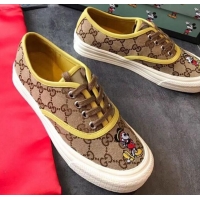 Charming Disney x Gucci GG Sneakers 72728 Yellow 2020