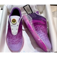 Luxury Gucci Ultrapace R Sneakers 81745 Purple/White 2020