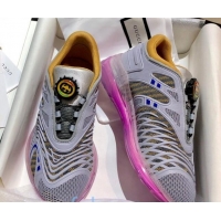 Practical Gucci Ultrapace R Sneakers 81745 Grey/Yellow 2020