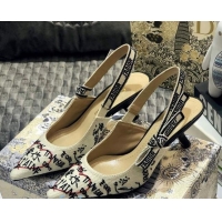 Super Quality Dior J'Adior Dioramour Graffiti Slingback Pumps 65mm Heel 80740