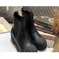 Charming Dior Iron Calfskin Short Boots 91046 Black 2020