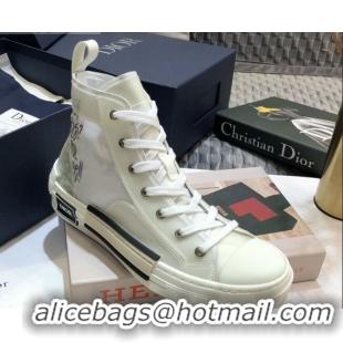 Best Product Dior x Danile Arsham B23 High-top Sneakers in White Canvas 92608