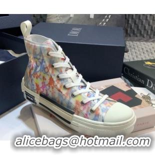 Grade Dior B23 High-top Sneakers in Multicolor Oblique Canvas 92610