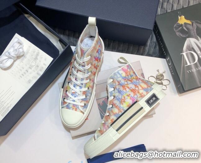 Grade Dior B23 High-top Sneakers in Multicolor Oblique Canvas 92610