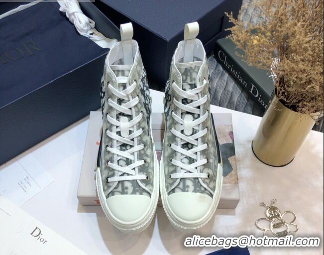 Good Quality Dior B23 High-top Sneakers in White and Black Oblique Canvas 92612