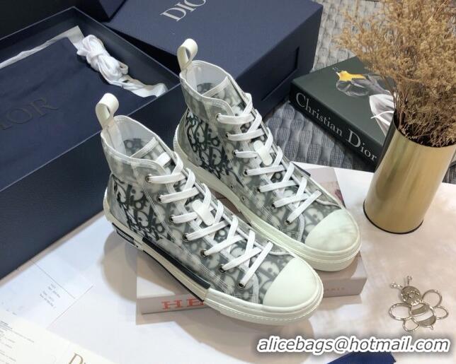 Good Quality Dior B23 High-top Sneakers in White and Black Oblique Canvas 92612