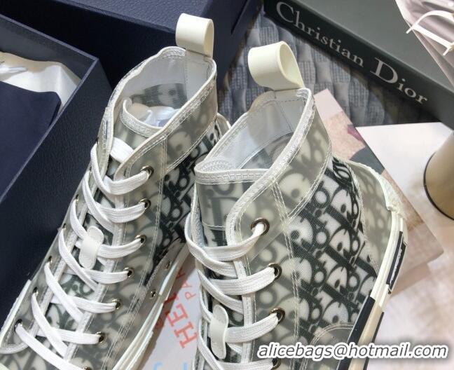 Good Quality Dior B23 High-top Sneakers in White and Black Oblique Canvas 92612