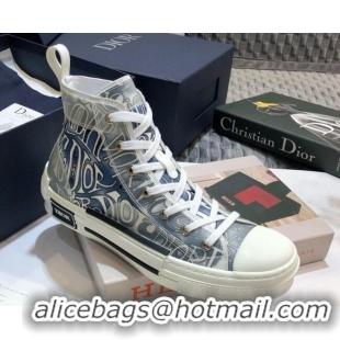 Chic Dior Homme x Kaws B23 High-top Sneakers in Blue Print Oblique Canvas 92613