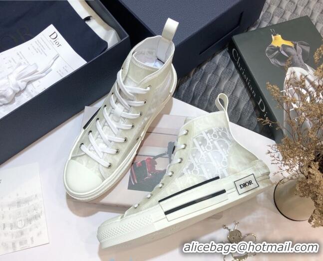 Purchase Dior B23 High-top Sneakers in White Oblique Canvas 92617