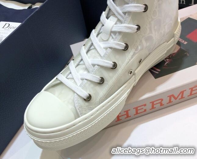 Purchase Dior B23 High-top Sneakers in White Oblique Canvas 92617