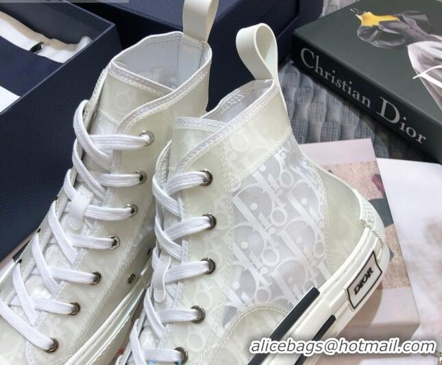 Purchase Dior B23 High-top Sneakers in White Oblique Canvas 92617