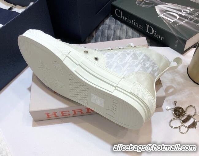 Purchase Dior B23 High-top Sneakers in White Oblique Canvas 92617