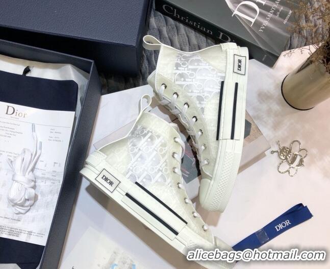 Purchase Dior B23 High-top Sneakers in White Oblique Canvas 92617