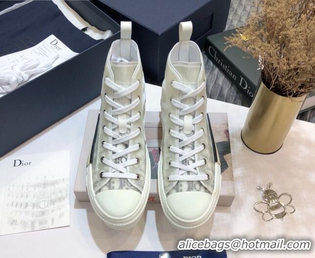 Best Price Dior B23 High-top Sneakers in Grey Oblique Canvas 92619