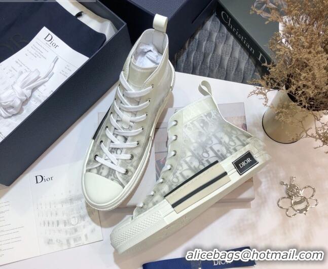 Best Price Dior B23 High-top Sneakers in Grey Oblique Canvas 92619