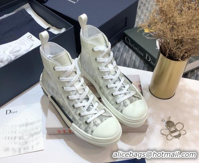 Best Price Dior B23 High-top Sneakers in Grey Oblique Canvas 92619