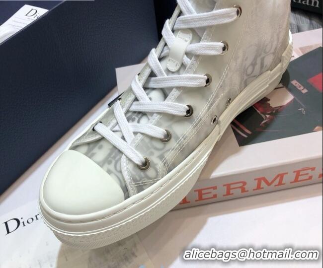 Best Price Dior B23 High-top Sneakers in Grey Oblique Canvas 92619