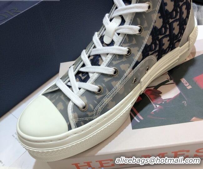 Low Price Dior B23 High-top Sneakers in Blue Oblique Canvas 92622