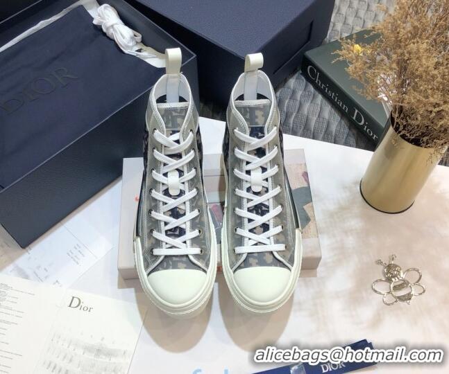 Low Price Dior B23 High-top Sneakers in Blue Oblique Canvas 92622